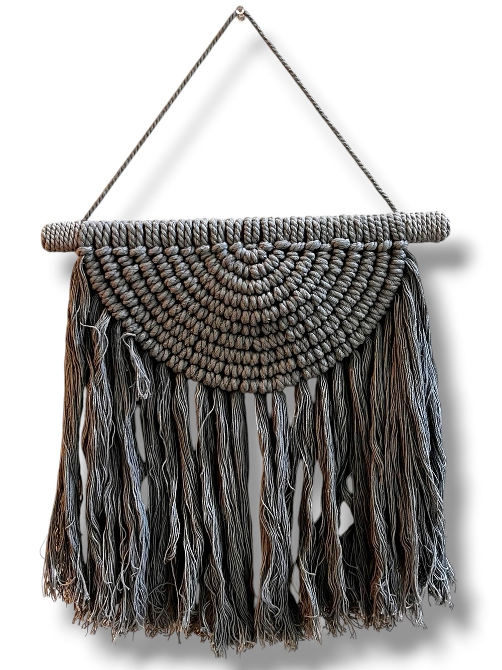 Urban Outfitters Gray Macrame Wall Hanging Woven Wall Art Boho Artsy D-3
